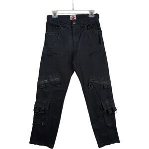 Vintage Black Pistol Goth Cargo Pants 32